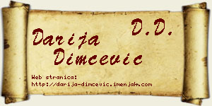 Darija Dimčević vizit kartica